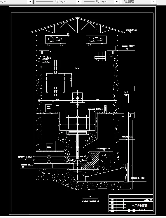 主厂房横剖面图