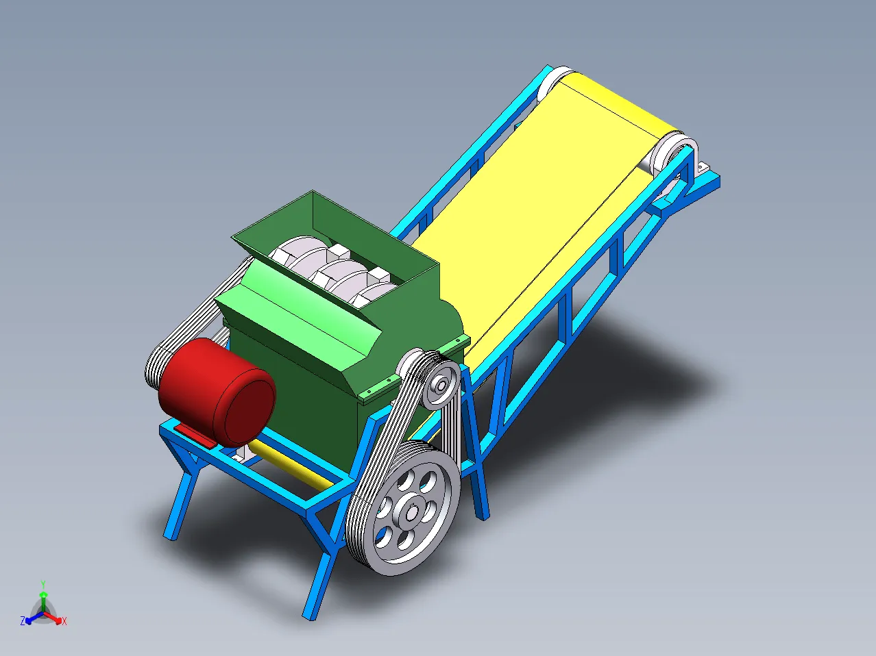 Z1258-建筑垃圾粉碎机设计【含SW三维图】