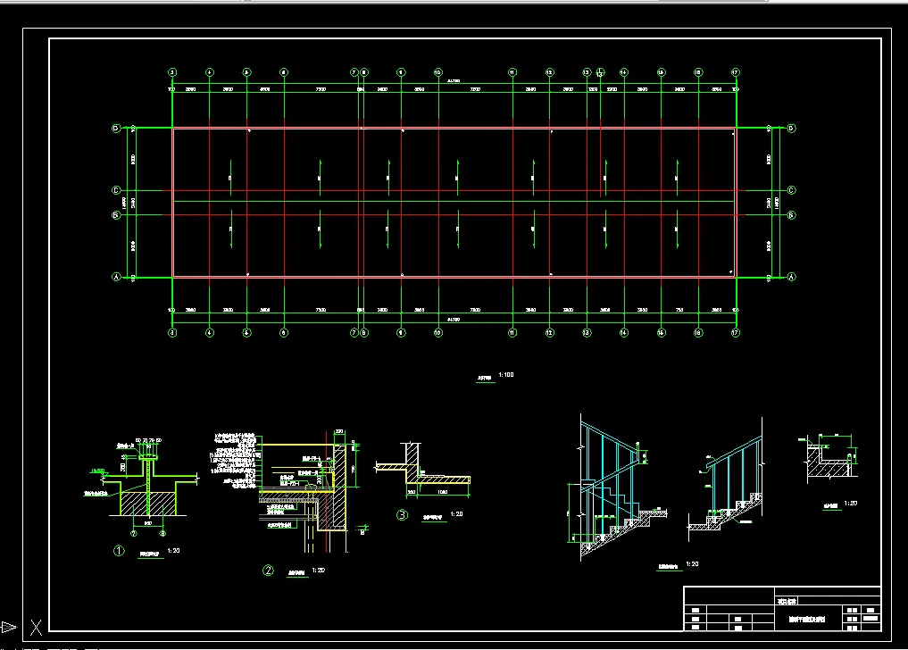 屋顶平面图及详图