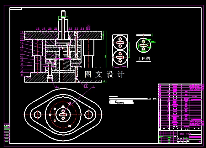 KF1755-圆垫片落料冲孔复合模具设计-外径60