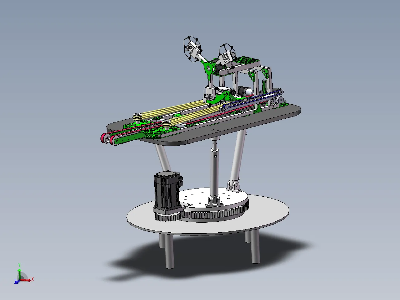 N4152-四自由度平台无人机抛射系统设计【含SW三维图】