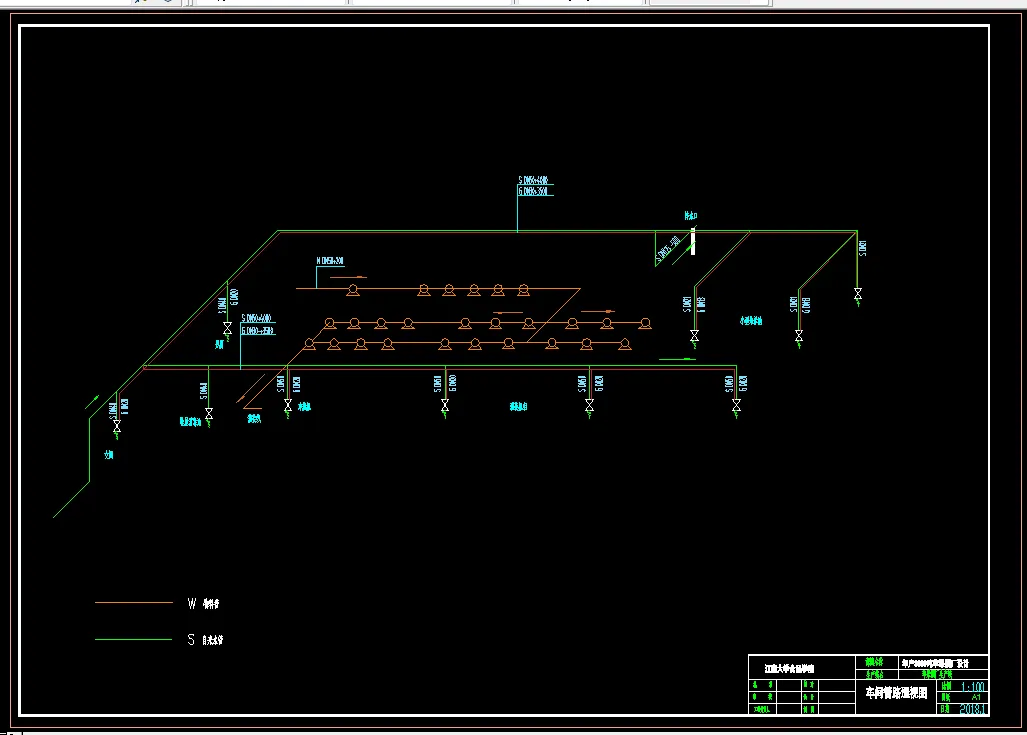 车间管路透视图