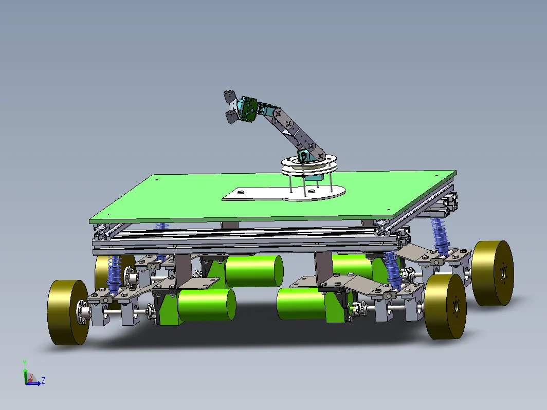 Z1918-麦克纳姆轮底盘机器人设计【含SW三维图】