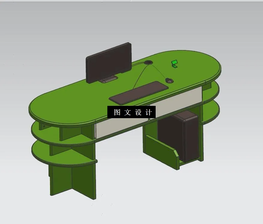 N4389-创新家具电脑桌设计【含UG三维图】