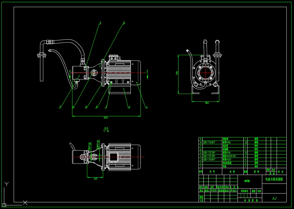 电机与泵连接图