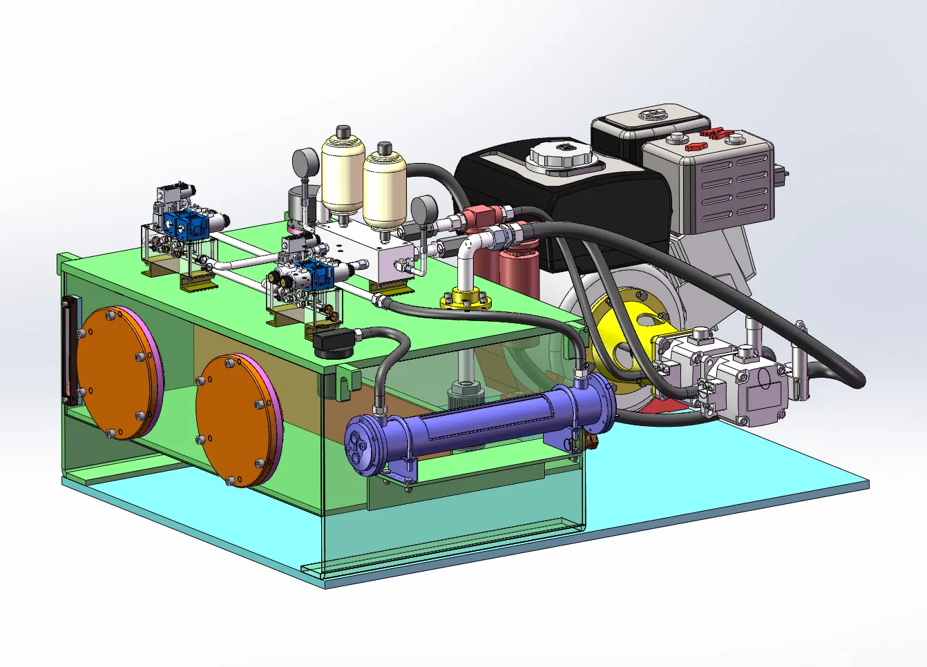 N4500-履带挖掘机行走液压系统设计【含SW三维图】