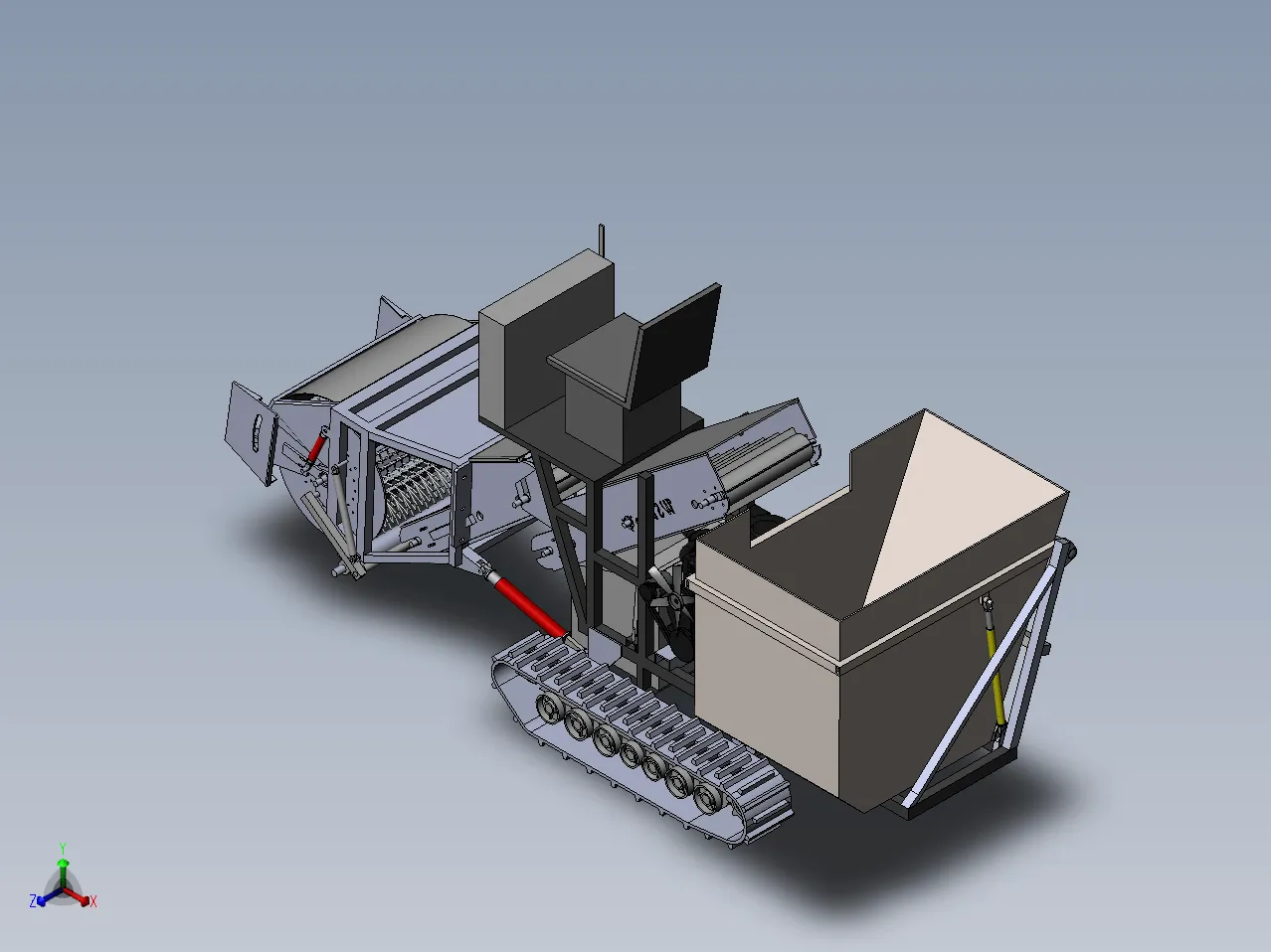 N5050-小型全液压履带式辣椒收获机系统设计【含SW三维图】
