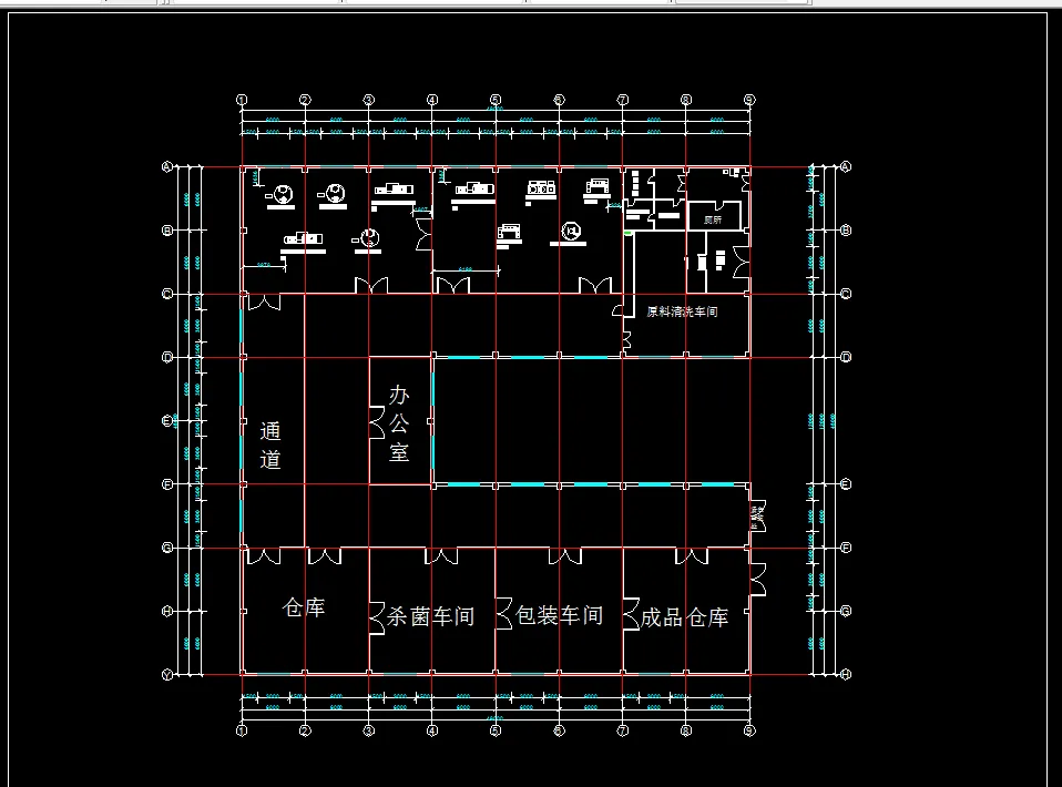 车间设备平面图