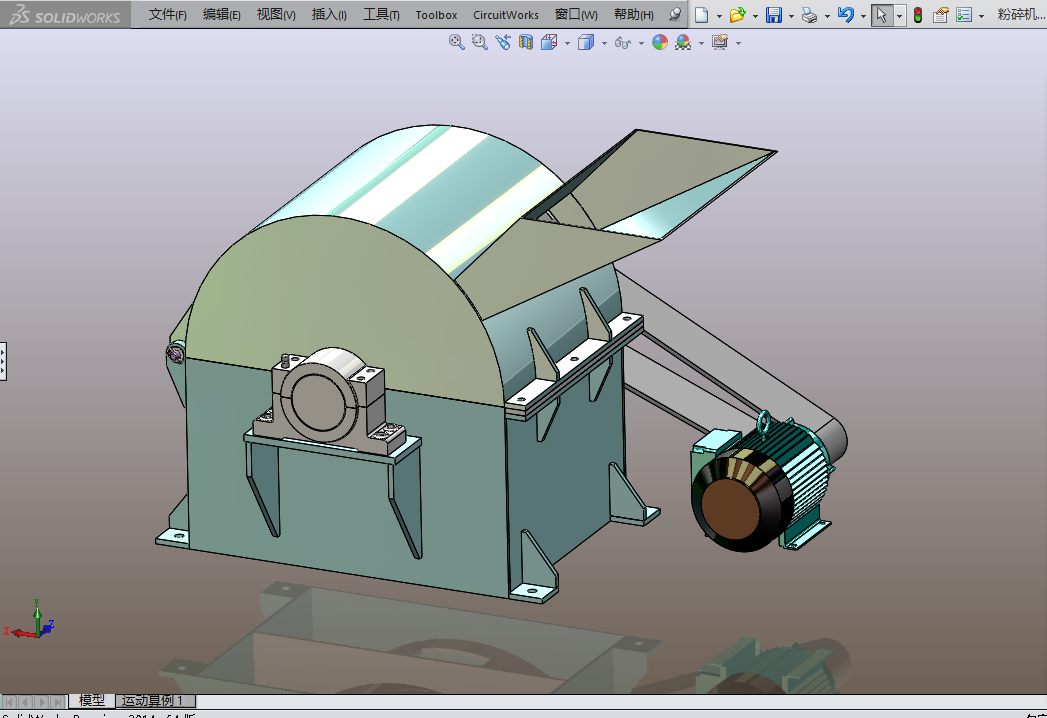 A822-饲料破碎机设计[含SW三维图]
