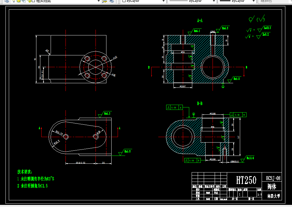 KS489-kcsj-08阀体的工艺规程及钻4-M6孔夹具设计