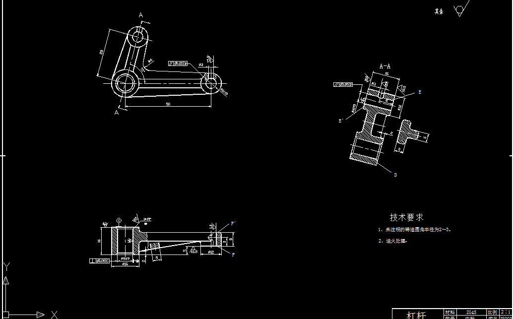 V454-JS003杠杆零件钻φ6H9夹具设计及数控加工编程