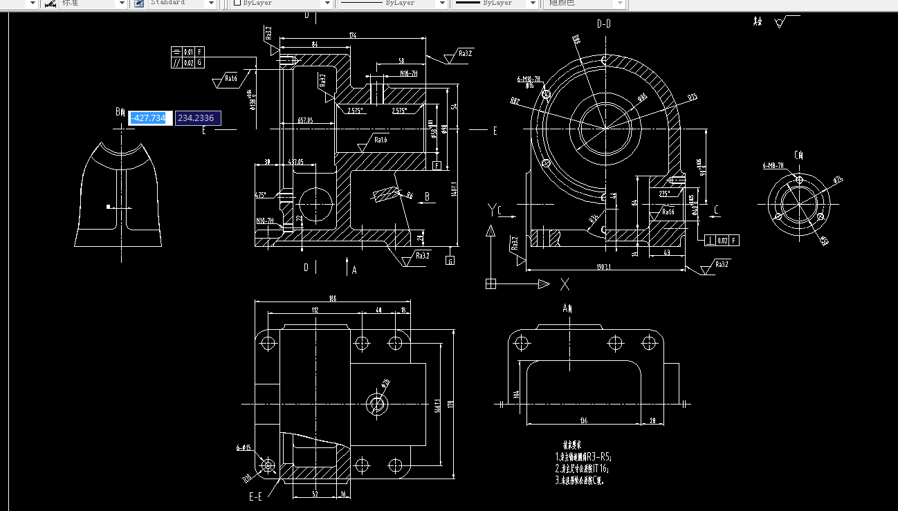 KS753-蜗轮减速器箱体加工工艺及钻M16孔夹具设计