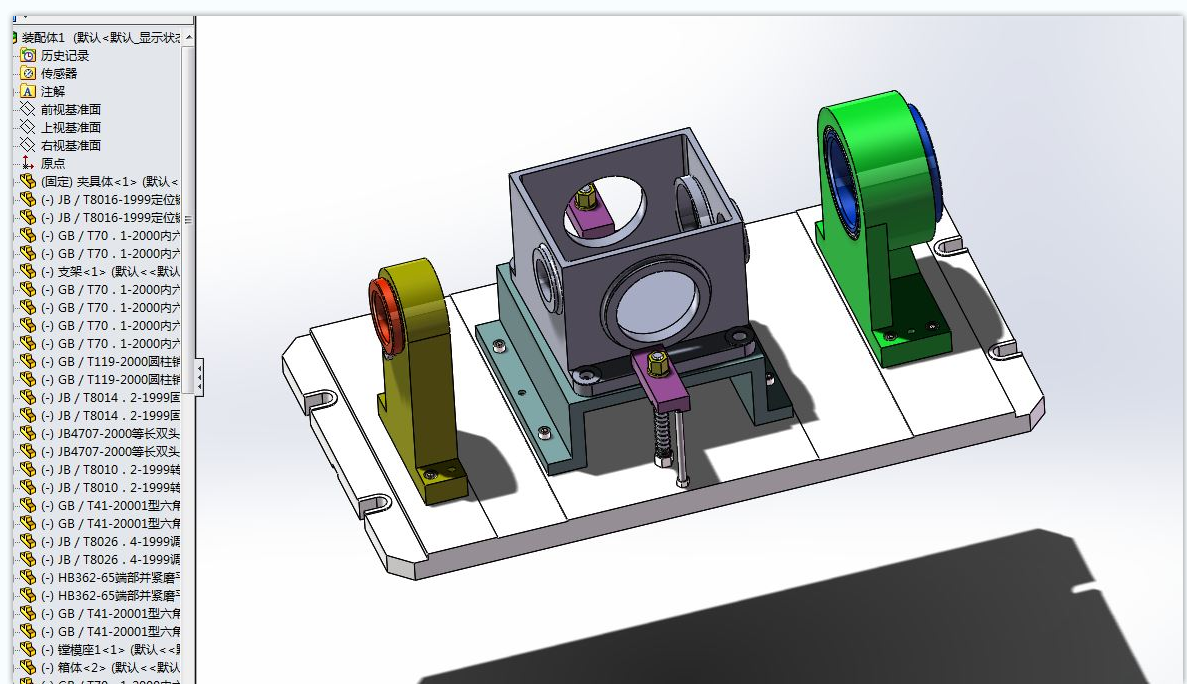 W109A-箱体的加工工艺及镗φ100和φ60孔夹具设计[含SW三维图]