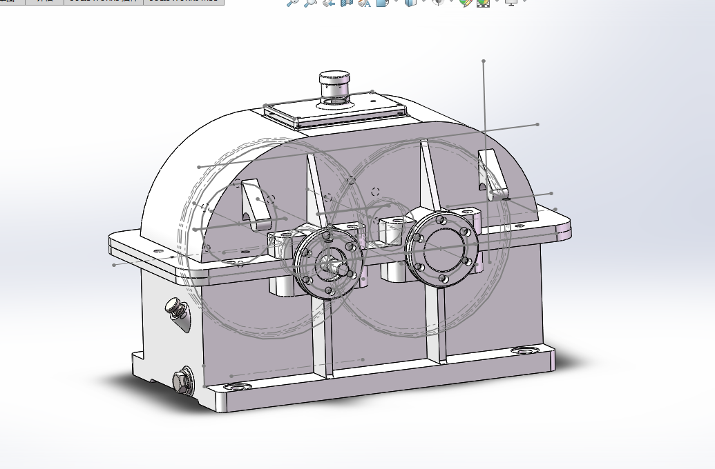 H411-同轴式二级齿轮减速器【含SW三维图】F=1678N，D=200，V=0.6