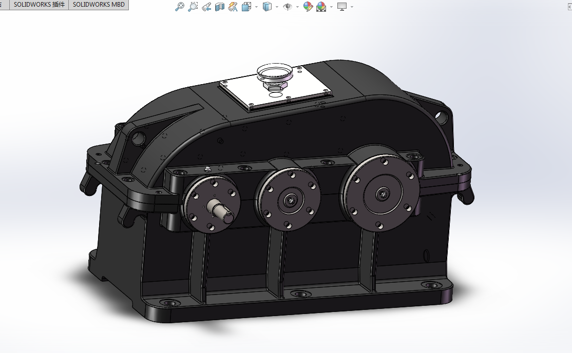 H417-带式输送机传动装置二级圆柱齿轮减速器【含SW三维动画】F1652N，V0.86ms，D270