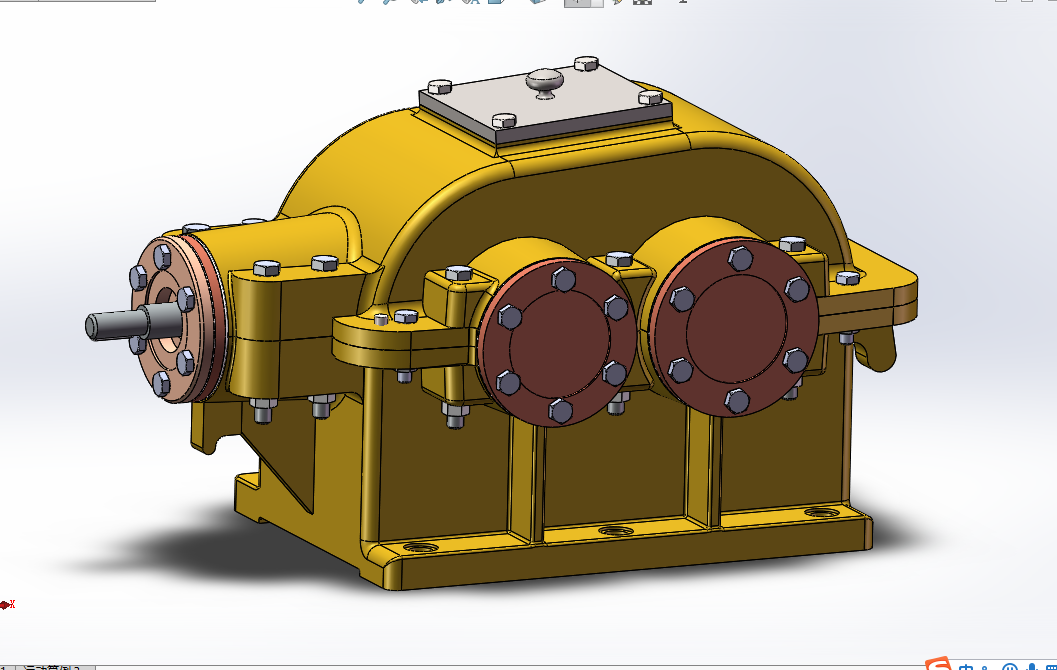 H419-带式输送机传动装置二级圆锥圆柱齿轮减速器【含SW三维动画】F=1397N D=250 V=1.43ms