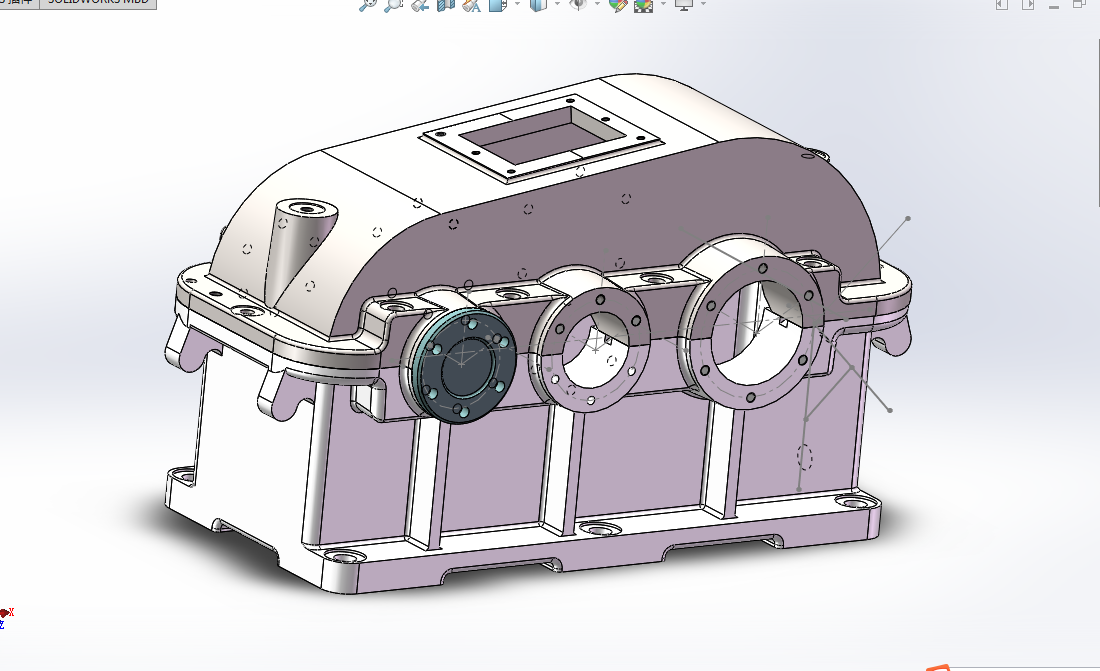 H421-带式运输机二级展开式圆柱齿轮减速器【含SW三维动画】F=1261N，D=280，V=0.75ms