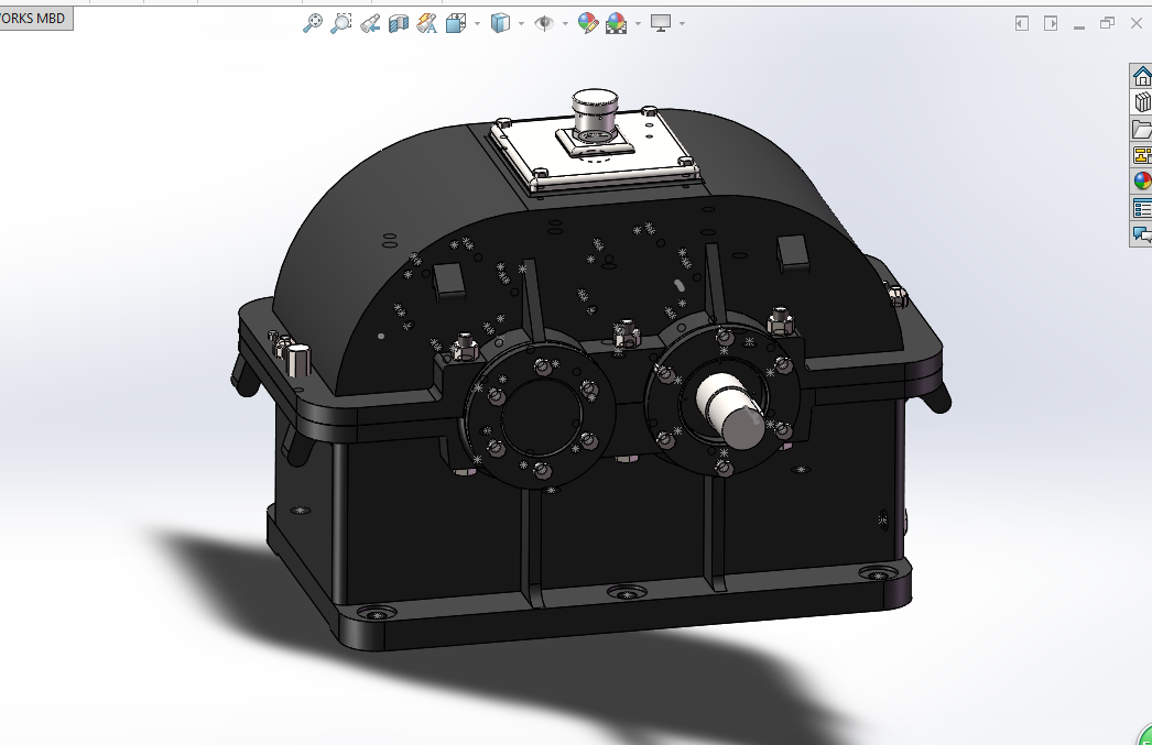 H422-二级同轴式圆柱齿轮减速器【含SW三维】F=2174N D=200 V=0.51ms