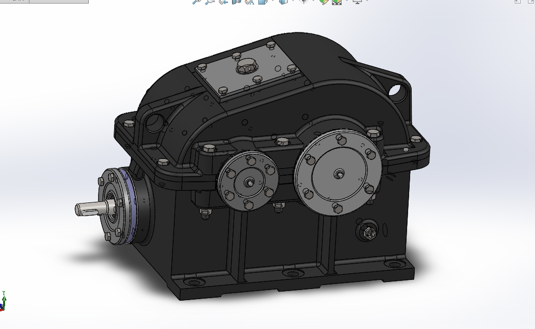 H423-二级蜗杆-齿轮减速器设计【含SW三维动画】F=1828N，V=0.31ms，D=320