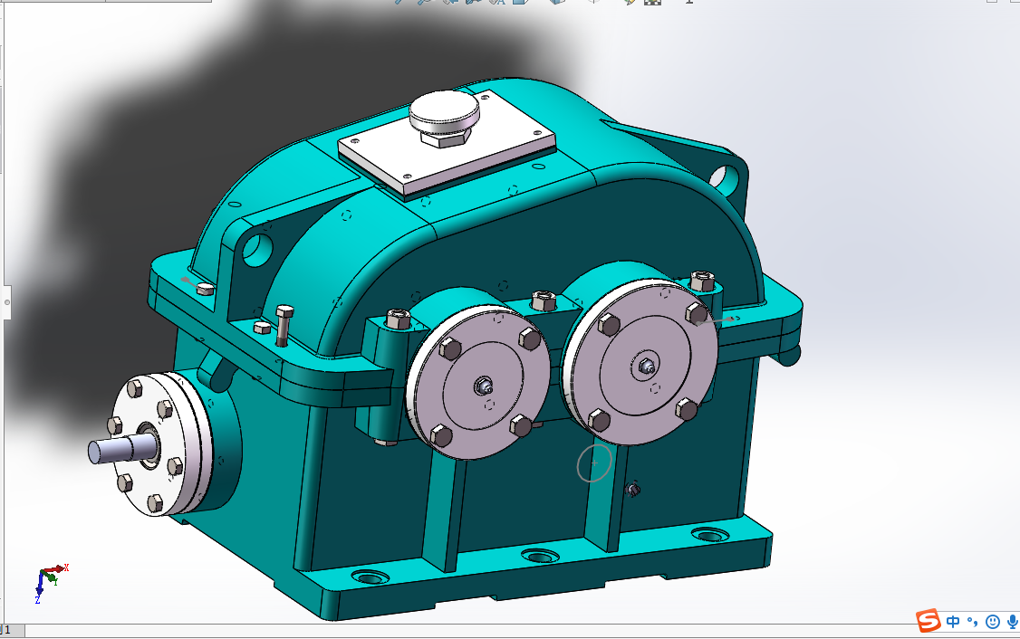 H424-二级蜗杆齿轮减速器设计【含SW三维动画】F=1829N   D=032m   V=0.37ms