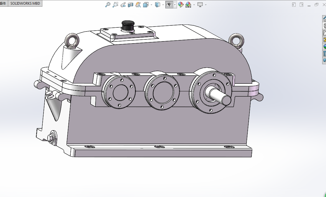 H429-二级展开式圆柱齿轮减速器【含SW三维动画】F=1474N  D=290 V=0.75ms