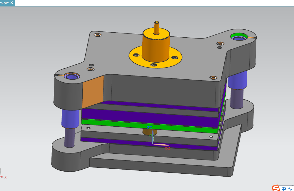 H672-中字型垫板冲压模具设计[含UG三维图]孔距120