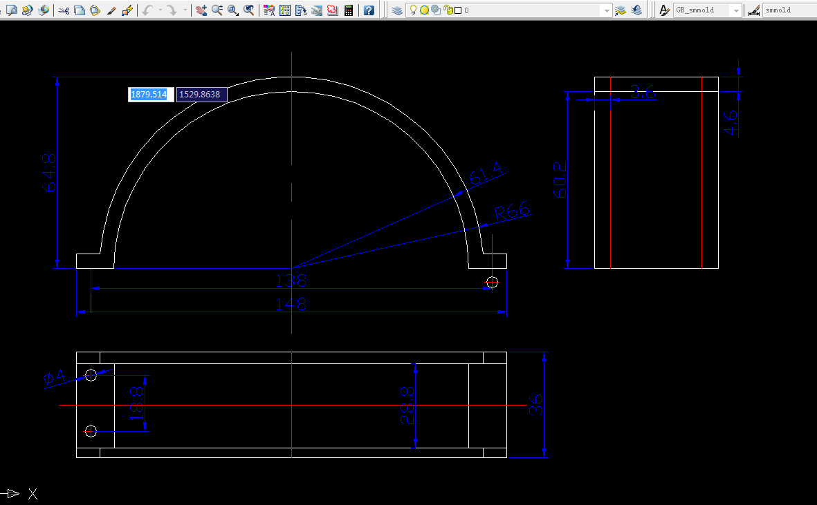 H681-塑料弯板注射模的结构设计与制造-长148