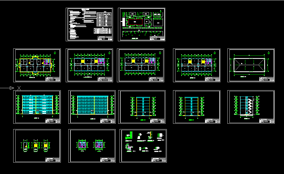 L665-六层教学楼设计-3500平米