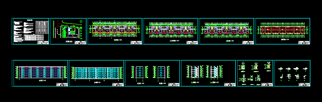 L667-六层框架住宅楼设计-三单元一户型4400平米