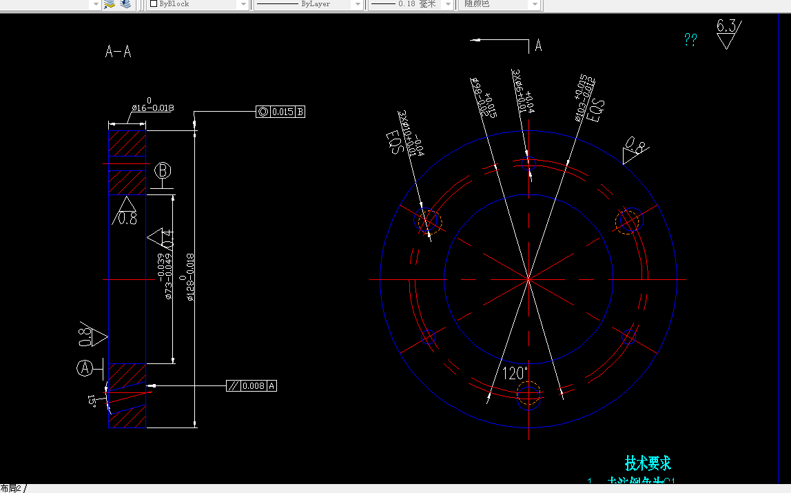 P001-推板零件的工艺规程及钻3-Φ10孔夹具设计