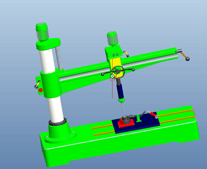 R292-半自动钻床设计及运动学分析[含Proe三维图]