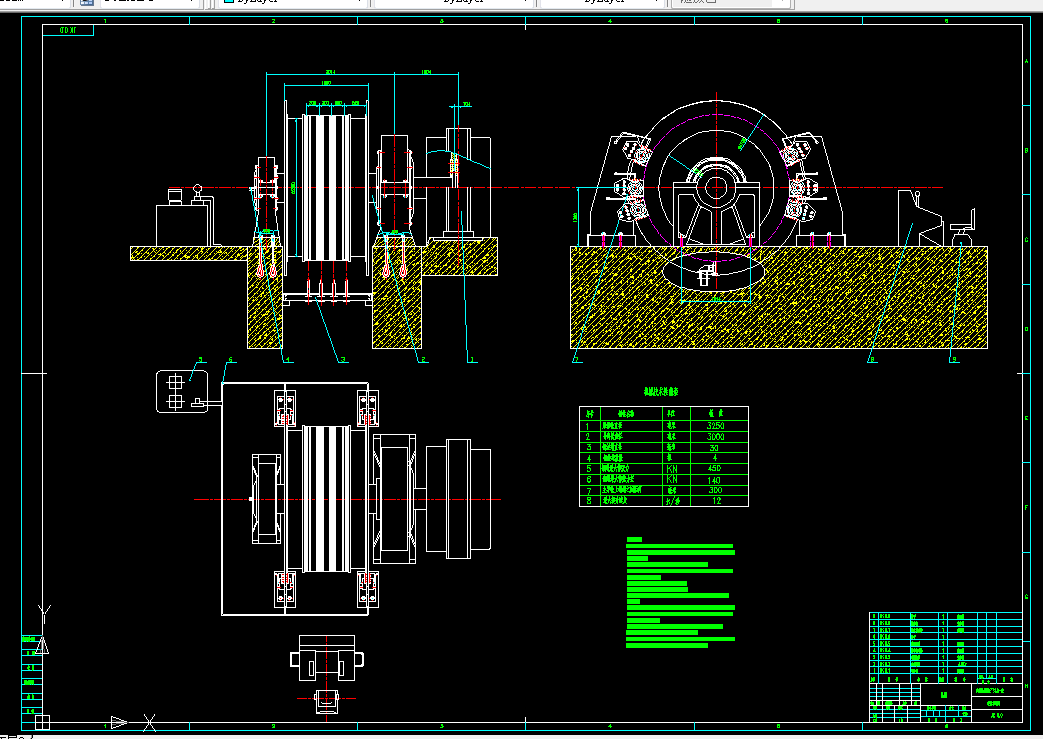 V303-多绳摩擦式提升机JKM-3.25-主轴装置