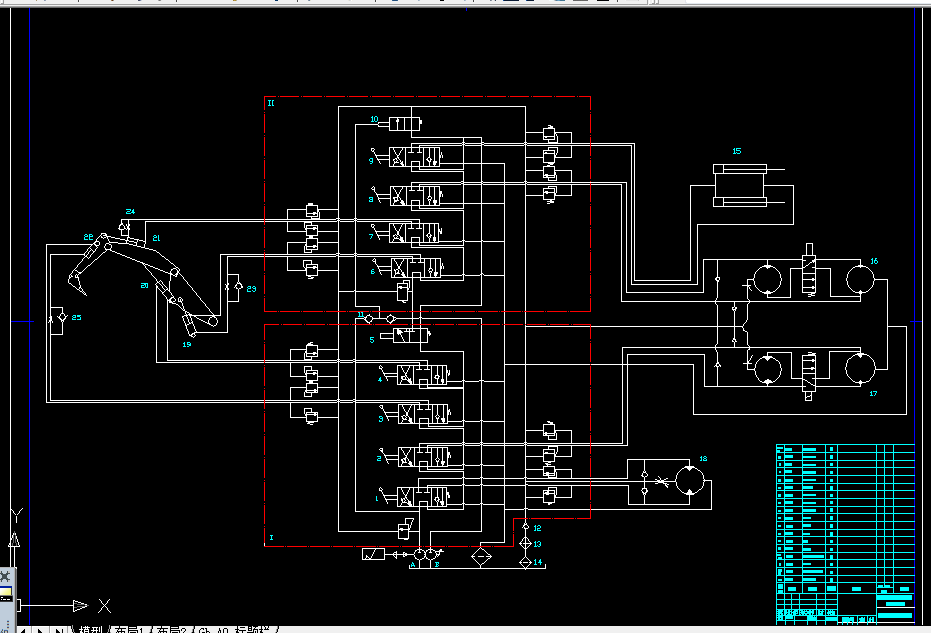 W967-挖掘机液压系统设计