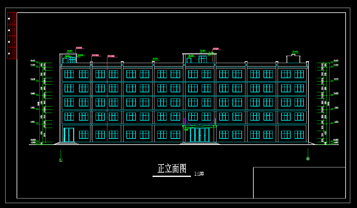 S037-安徽某五层办公楼设计-4500平米