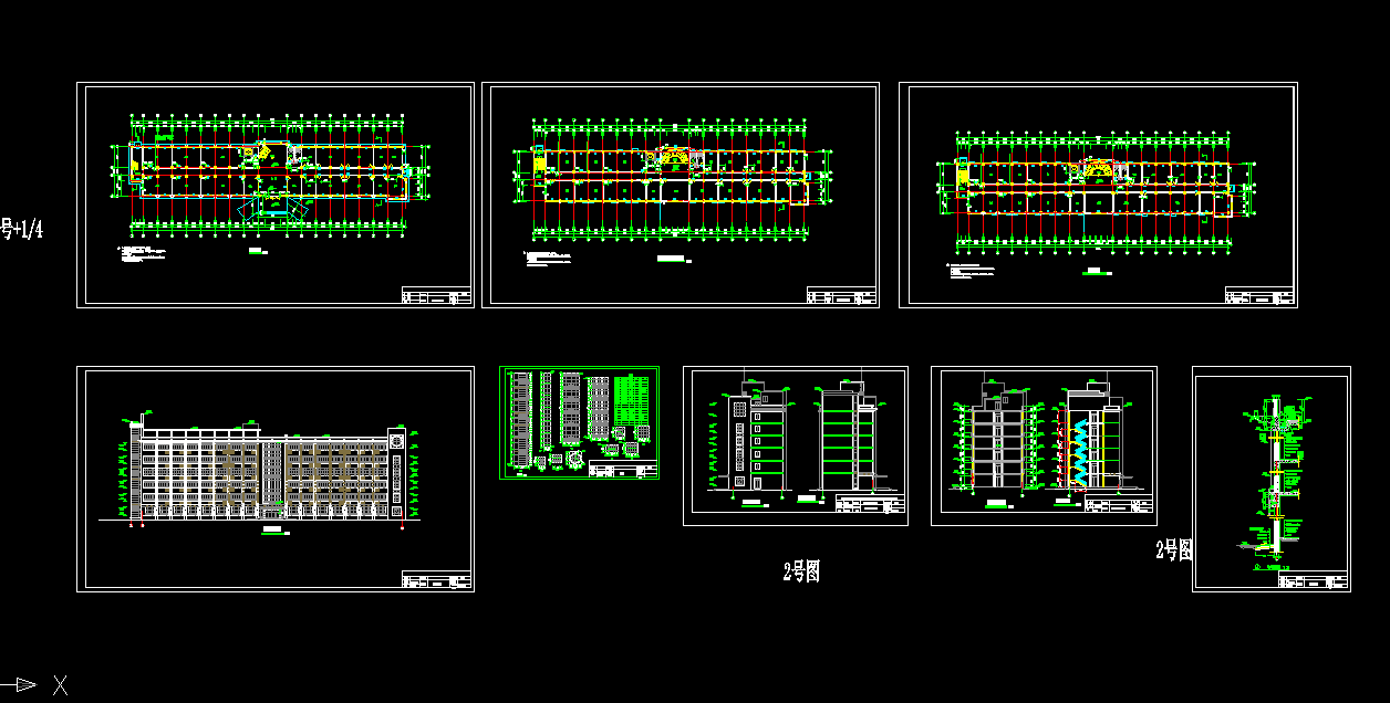 T011-天津市某六层花园住宅小区综合楼设计 5500平米