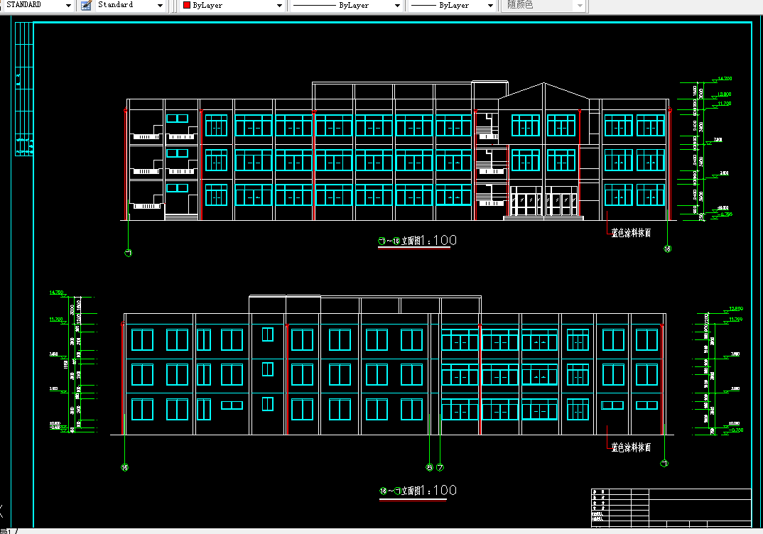 T012-某三层办公楼设计[含施工组织]4100平米