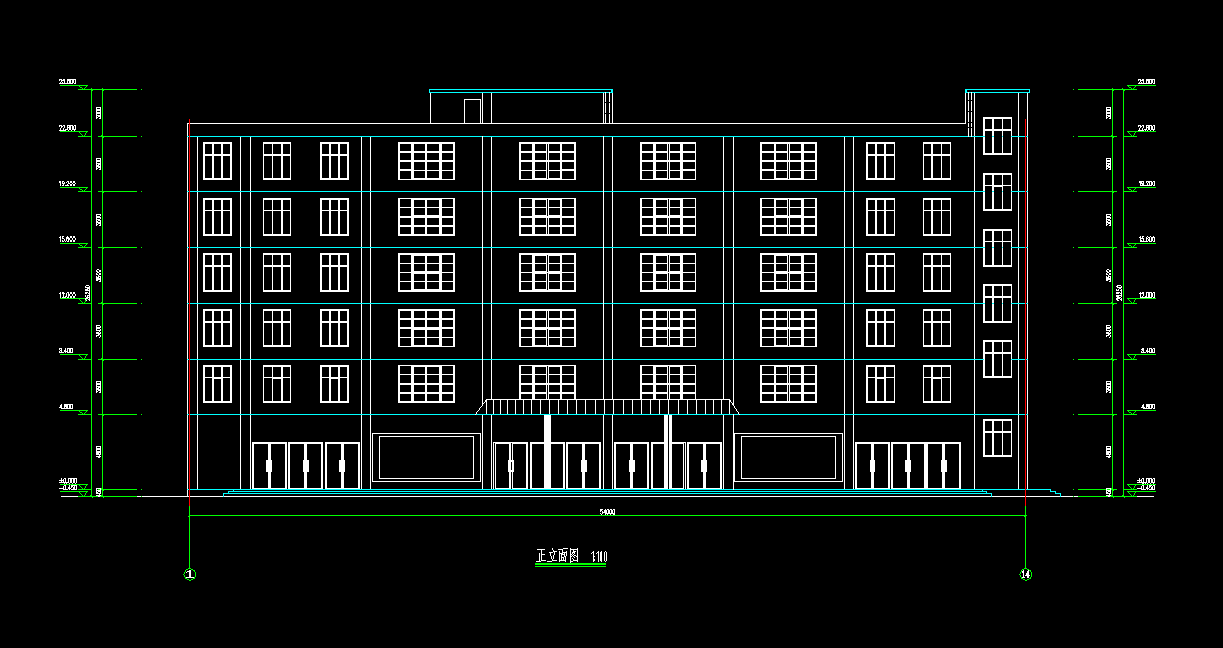T017-贵阳市某六层综合办公楼设计5400平米