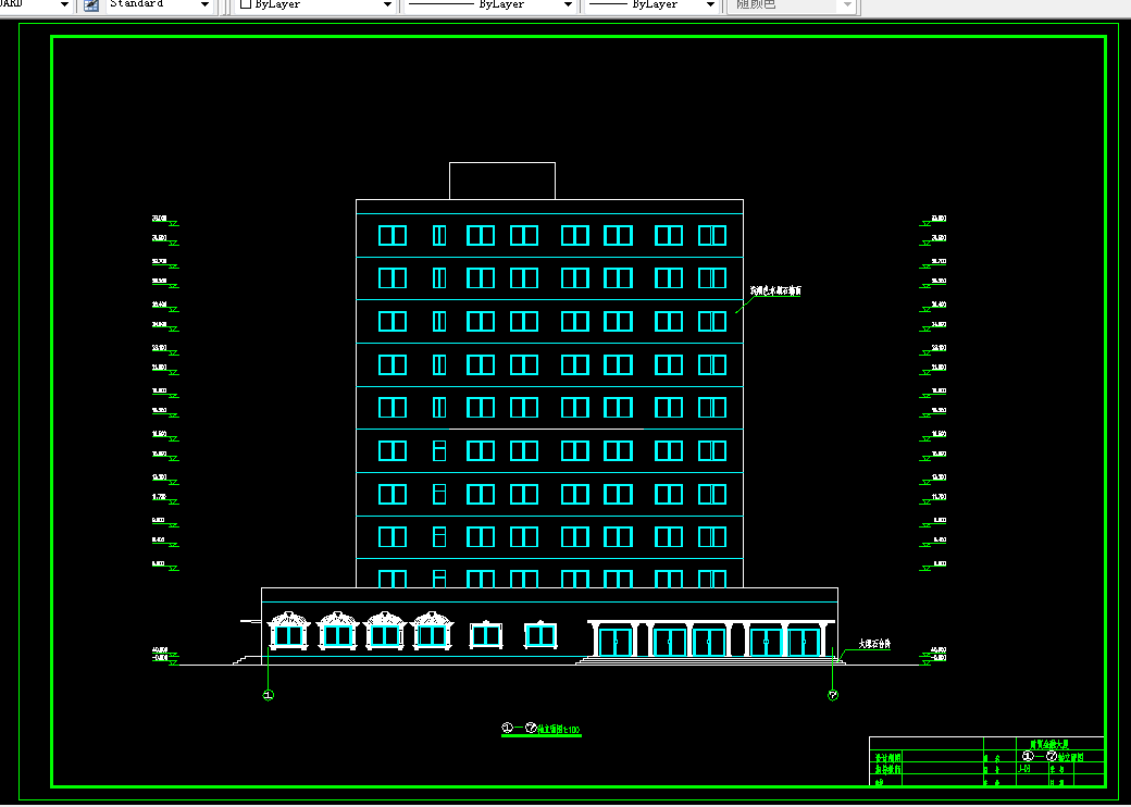 T020-哈尔滨市10层财贸金融大厦设计