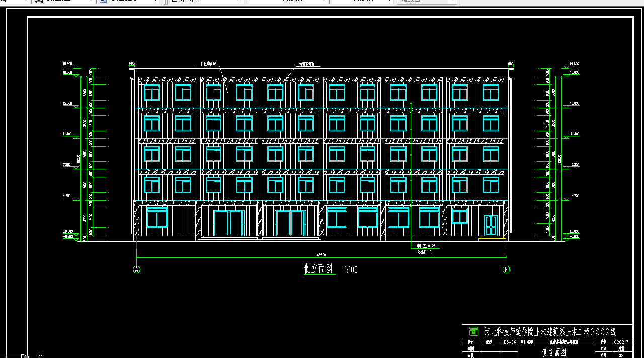 T030-河北省秦皇岛某五层框架旅馆设计6000平米