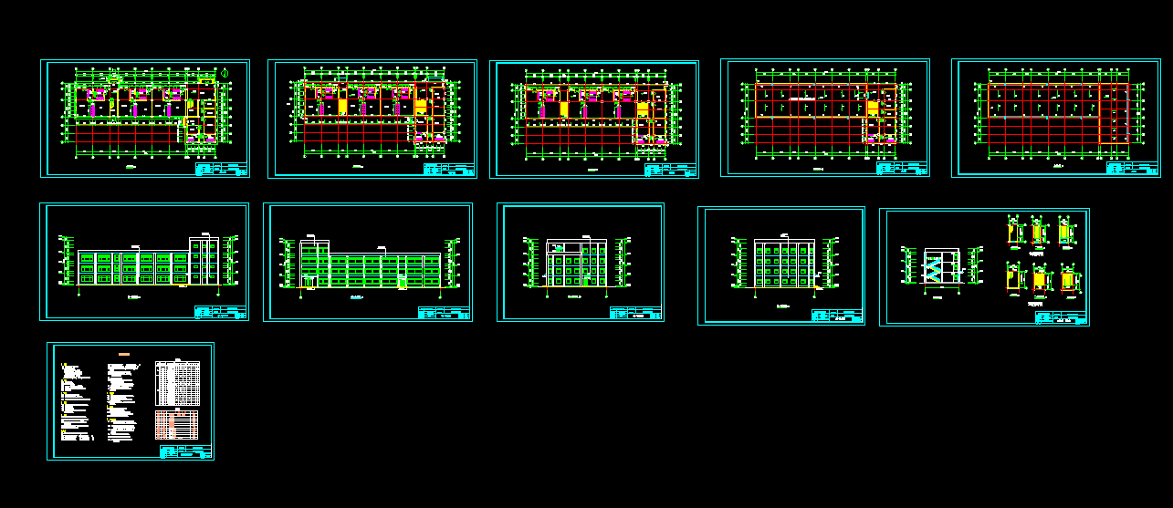 T041-郑州市某四层框架幼儿园设计