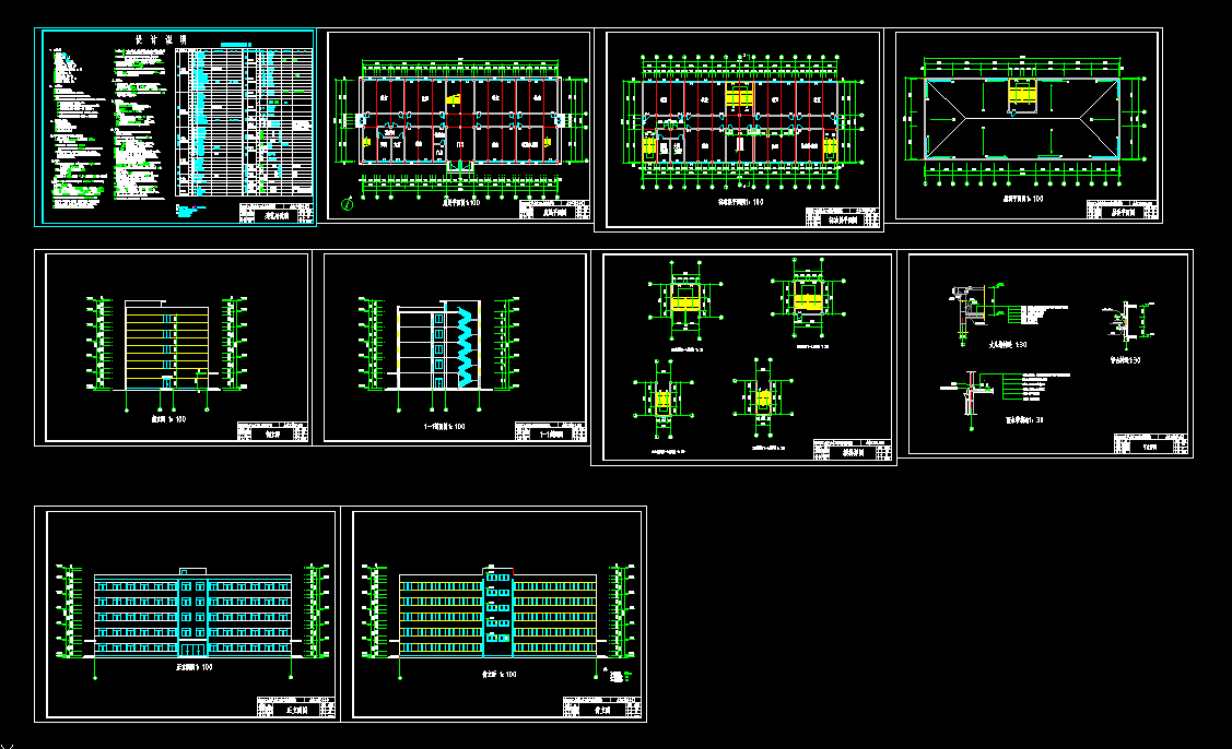 T044-郑州市某五层教学楼设计3600平米