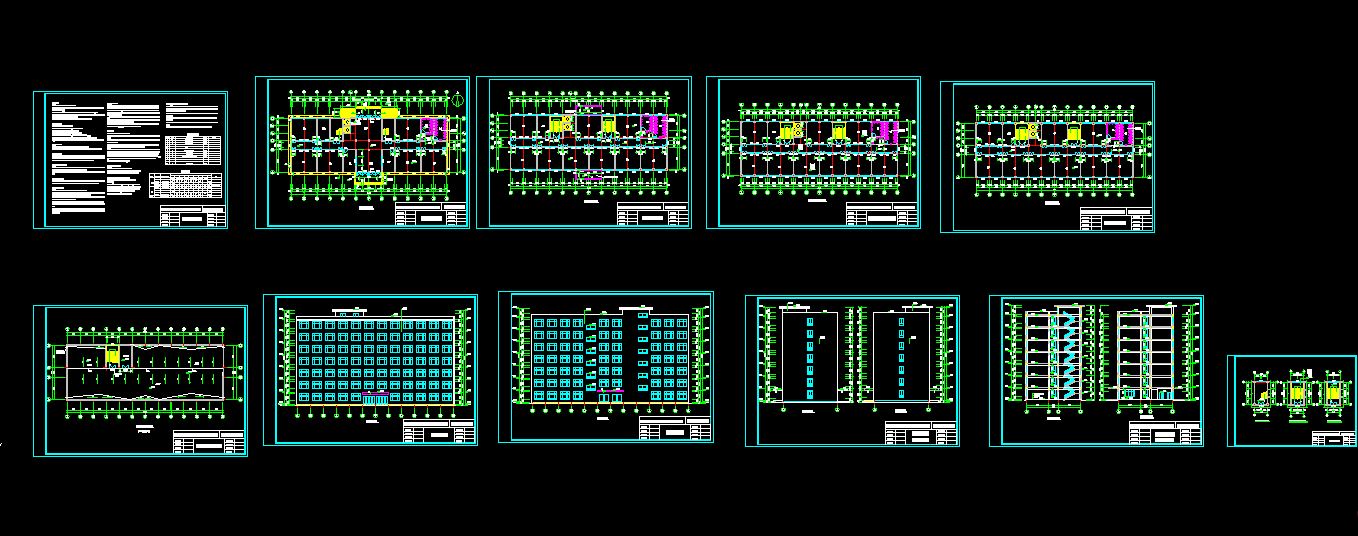 T048-武汉市某七层框架教学楼设计6000平米