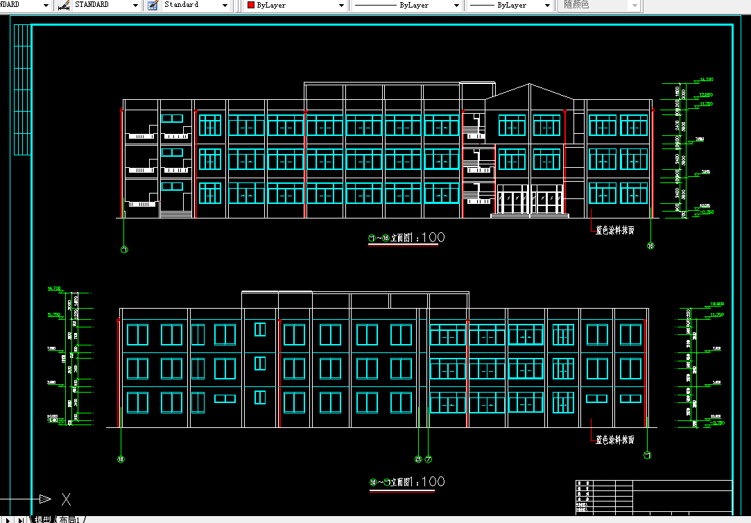 T052-某三层框架教学楼设计4100平米