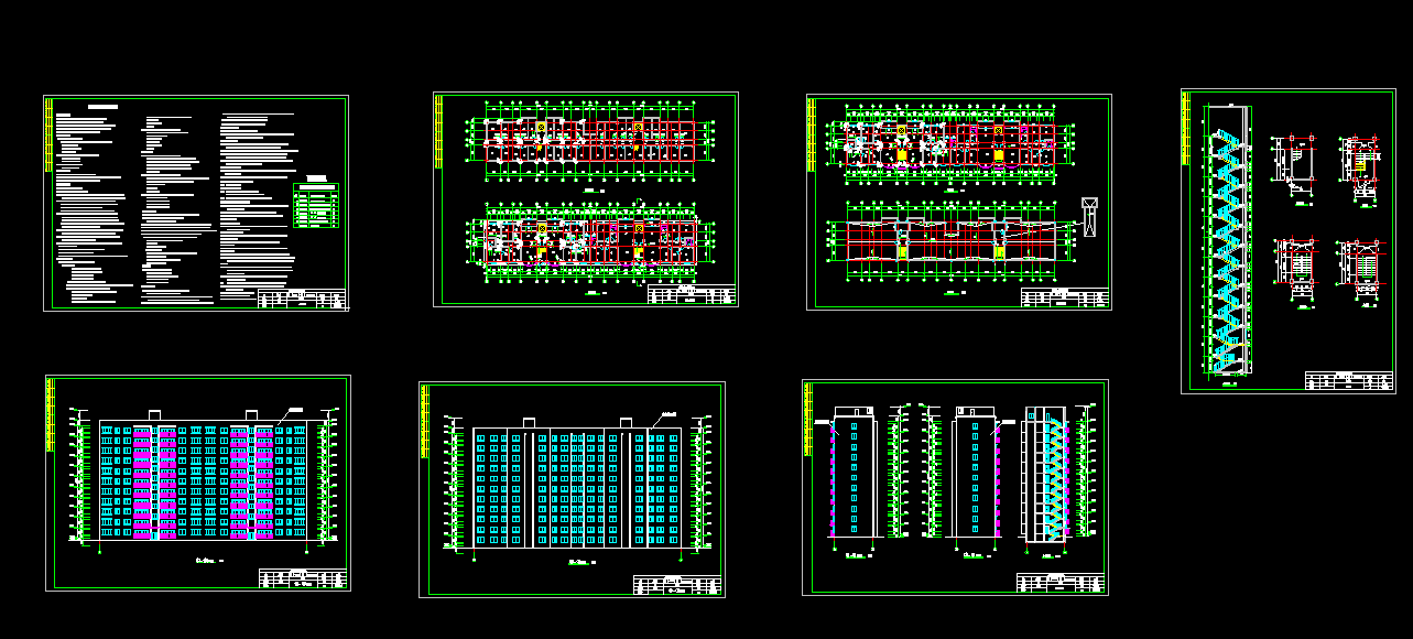 T059-某11层住宅楼设计9500平米[地下一层]