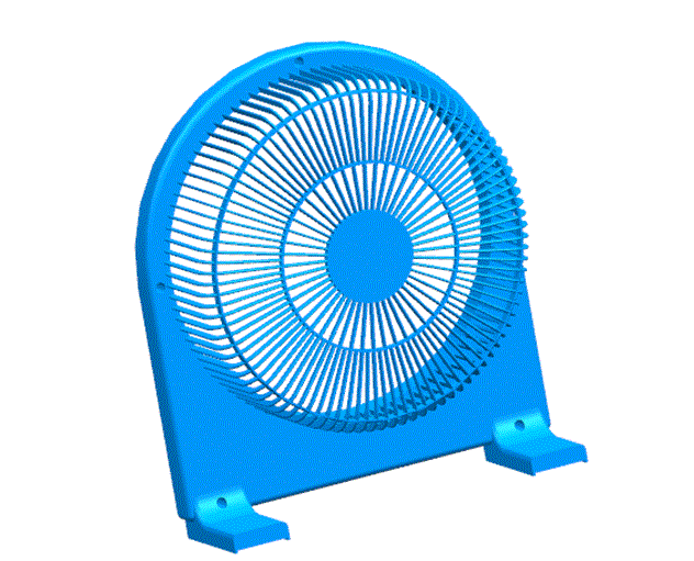 JJ1226-台式电风扇外壳（后壳）模具设计[含UG三维图]