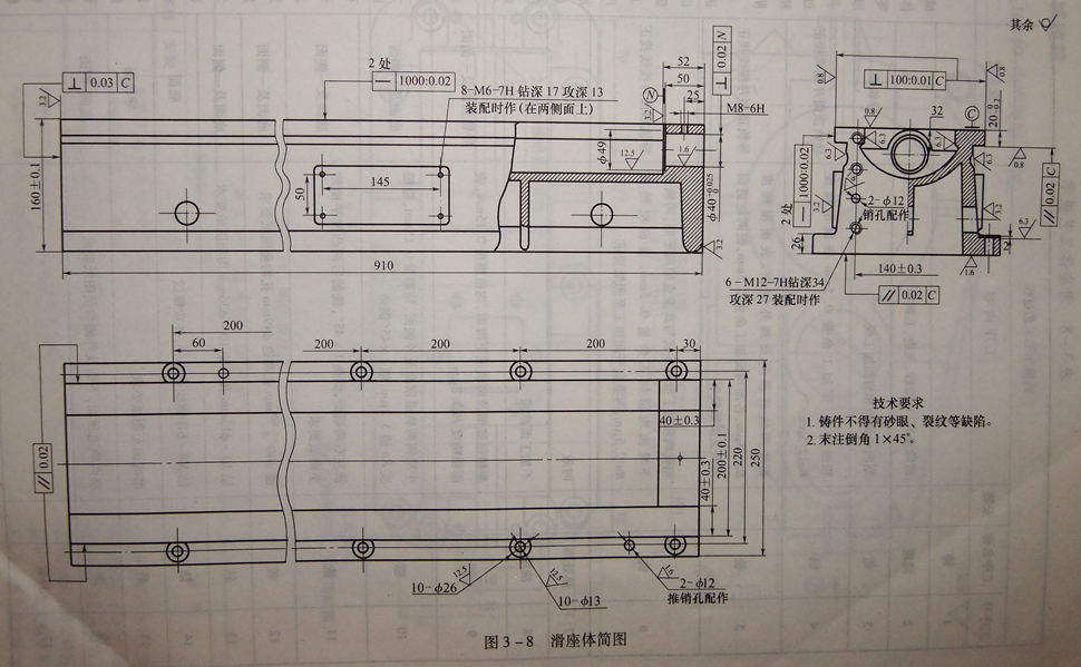 N891-IV250-4滑座机械加工工艺及工装设计