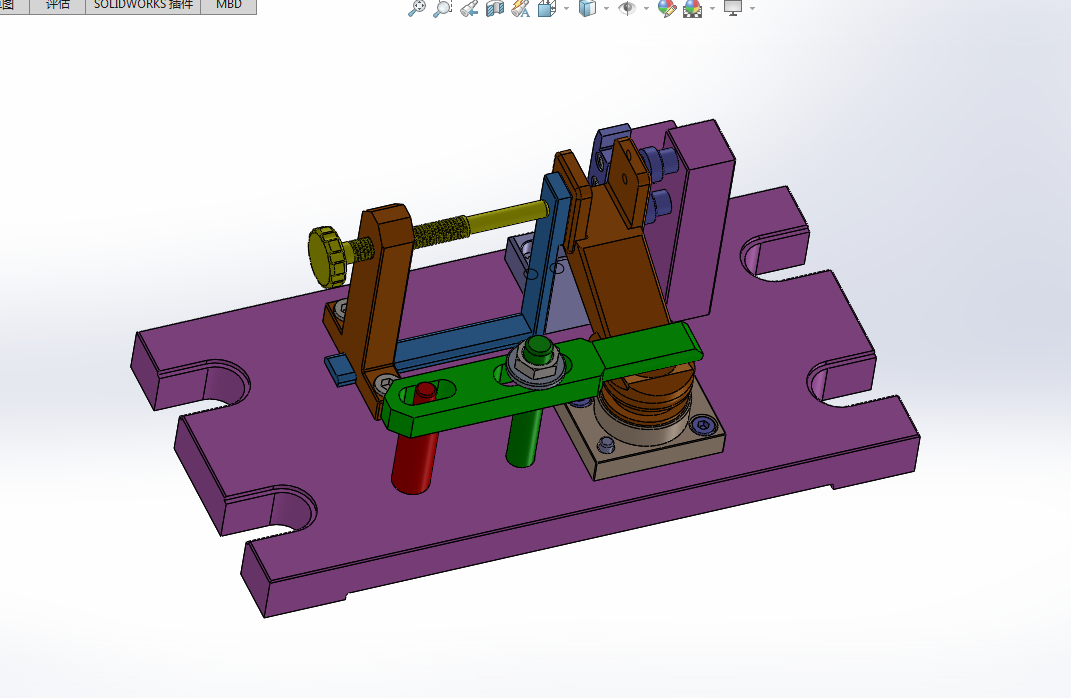 P207-摇臂加工工艺及铣槽夹具设计【SW三维图】