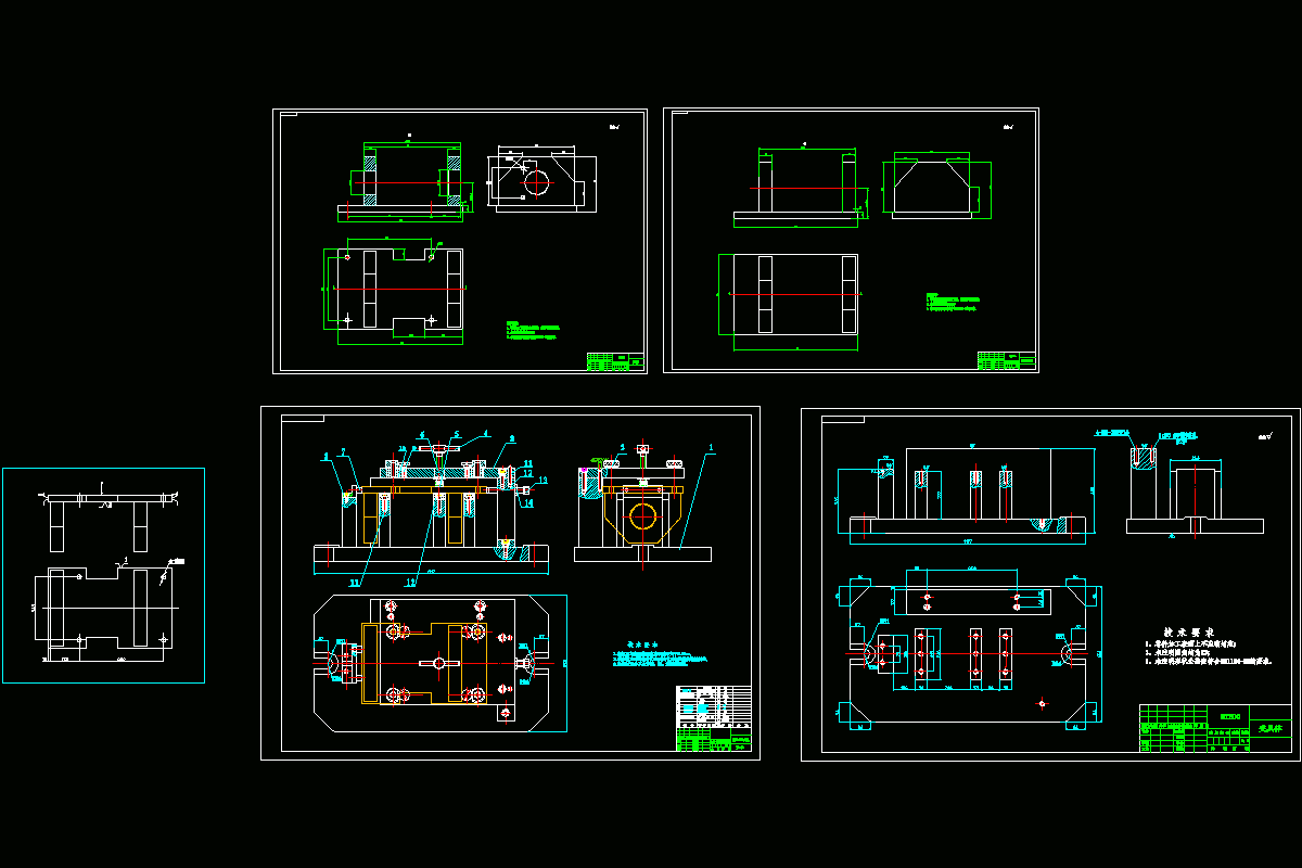 JJ3413-座架加工工艺及夹具设计【钻4-22孔】