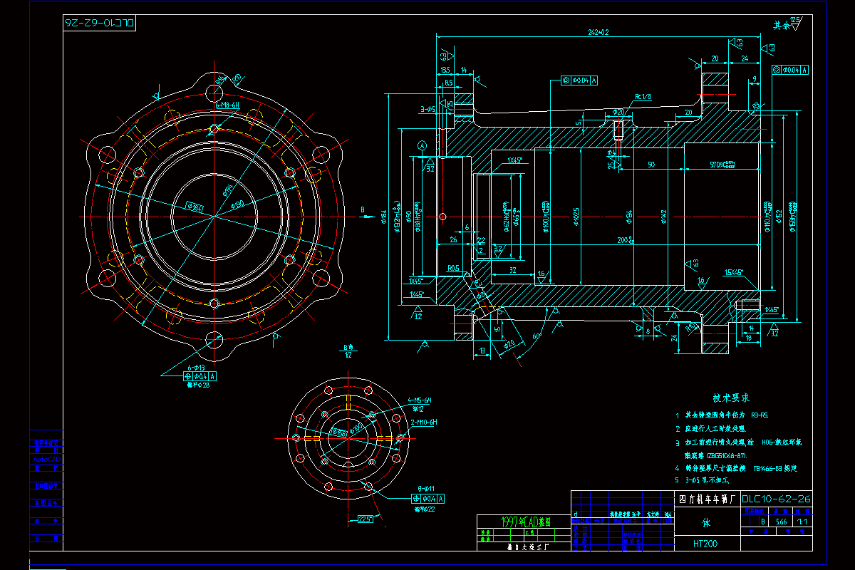 JJ3414-水泵体加工工艺及车床夹具设计