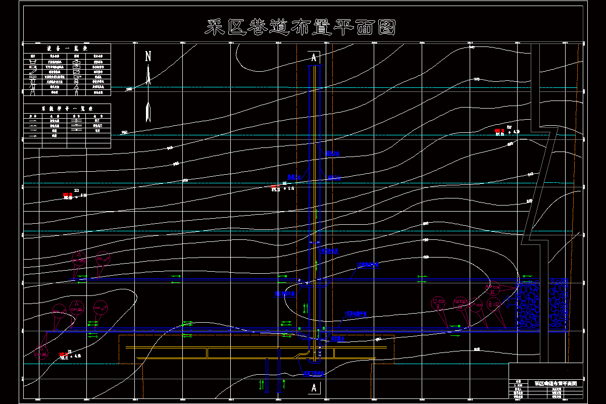 采区巷道布置平面图